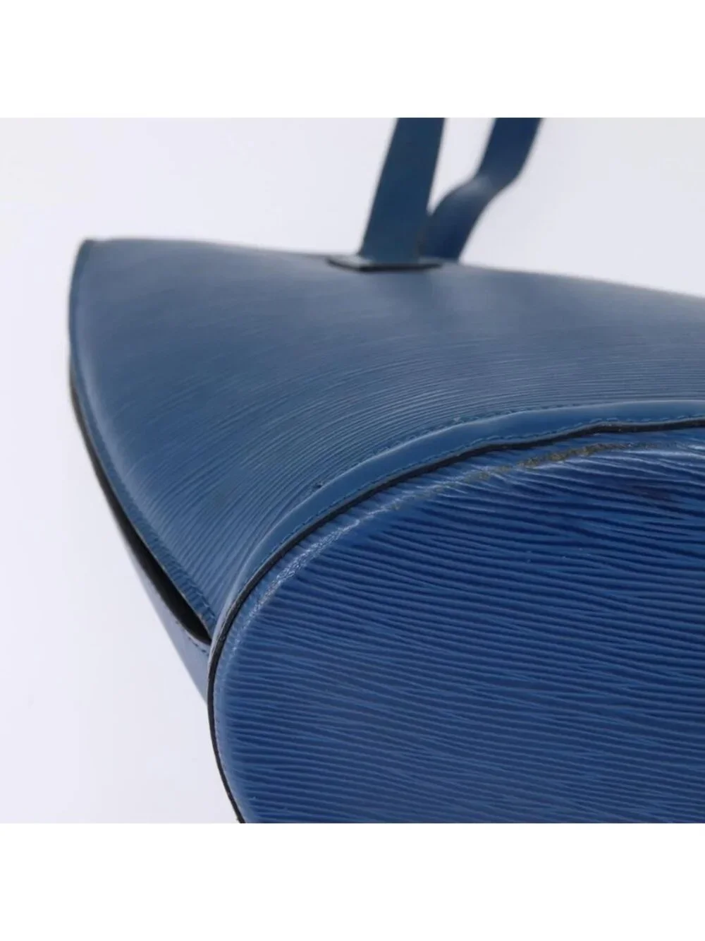 Authentic LOUIS VUITTON Epi Saint Jacques Shopping Shoulder Bag Blue M52275 LV